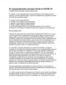 El comportamiento humano frente el COVID-19