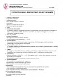 ESTRUCTURA DEL PORTAFOLIO- ESTUDIANTE