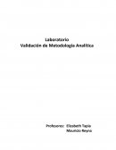 Laboratorio Validación de Metodología Analítica