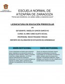 REPORTE DE VALORACIÓN DE SITUACIÓN DE APRENDIZAJE