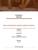 Ahorro de papel, para cambio de equipo de computo