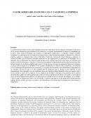 VALOR AGREGADO, FLUJO DE CAJA Y VALOR DE LA EMPRESA