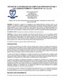 ESTUDIO DE LA ESTABILIDAD DE COMPLEJOS DERIVADOS DE M(II) Y LOS LIGANDOS FORMIATO Y OXALATO M = Co, Cu y Zn
