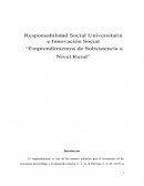 Emprendimientos de subsistencia a nivel rural