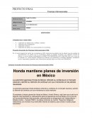 Proyecto Inversión de Finanzas Internacionales UTEG