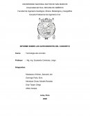 INFORME SOBRE LOS ANTECEDENTES DEL CONCRETO