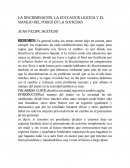 Ensayo de la discriminacion, la educación liquida y el manejo del poder en la sociedad