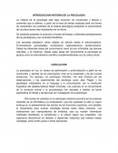 INTRODUCCION HISTORIA DE LA PSICOLOGIA