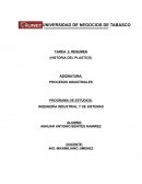 PROCESOS INDUSTRIALES. (HISTORIA DEL PLASTICO)