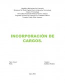 Incorporación de cargos