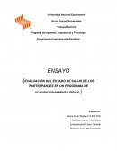EVALUACIÓN DEL ESTADO DE SALUD DE LOS PARTICIPANTES EN UN PROGRAMA DE ACONDICIONAMIENTO FÍSICO