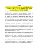 LAS AFECTACIONES DE LA PANDEMIA DEL CORONAVIRUS EN LAS OPERACIONES DE LA CADENA DE SUMINISTRO