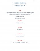 LA DESERCION ESCOLAR EN LOS ALUMNOS DE EDUCACION BASICA SUPERIOR DEL COLEGIO NACIONAL