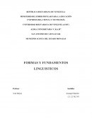 FORMAS Y FUNDAMENTOS LINGUISTICOS