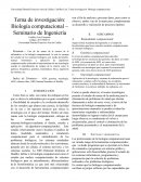 Biología computacional – Seminario de Ingeniería