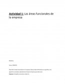 Actividad 1: Las áreas funcionales de la empresa