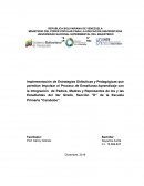Implementación de Estrategias Didácticas y Pedagógicas que permitan Impulsar el Proceso de Enseñanza-Aprendizaje Integrando a Padres, Madres y Representes de los y las Estudiantes del 3er Grado