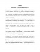 CUENTO EL INICIO DE LA EDUCACIÓN SECUNDARIA