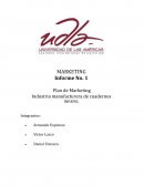 Plan de Marketing Industria manufacturera de cuadernos