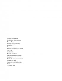 Programa de capacitación y desarrollo. Página 1