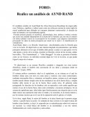 FORO: Realice un análisis de AYND RAND