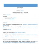 Inglés Welocme to our class