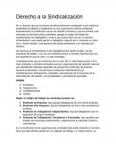 Derecho a la sindicalización