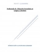INTRODUCCIÓN A LOS ESTUDIOS LITERARIOS