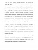 ENSAYO SOBRE NORMAS INTERNACIONALES DE INFORMACIÓN FINANCIERA (NIIF)