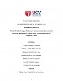 Red de división del agua potable para el mejoramiento de la condición de vida en la agrupación familiar Santo Toribio de San Juan de Lurigancho