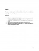 PLAN DE NEGOCIOS para la creación de un restaurante de comida rápida. (Hamburguesas) “La burguesita”