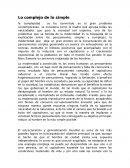 Lo complejo de lo simple