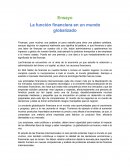 La función financiera en un mundo globalizado
