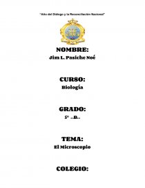 INSTRUMENTOS DE LABORATORIO. El Microscopio. Página 1