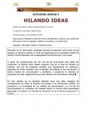 Actividad unidad Hilando ideas