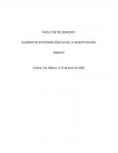 ELEMENTOS EPISTEMOLÓGICOS DE LA INVESTIGACIÓN