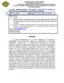 CULTURA ORGANIZACIONAL: UNA MIRADA INTROSPECTIVA SOBRE SU INFLUENCIA EN LA GERENCIA DE RECURSOS HUMANOS