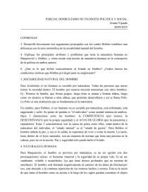 PARCIAL DOMICILIARIO DE FILOSOFIA POLITICA Y SOCIAL. Página 1