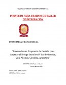 Diseño de una Propuesta de Gestión para Abordar el Riesgo Social en B° Las Polinesias, Villa Allende, Córdoba, Argentina