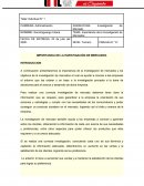 Importancia de la Investigación de Mercados