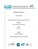 Química Analítica. Determinación del contenido de humedad de los alimentos