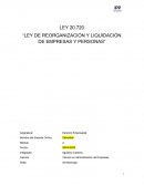 Ley de reorganización y liquidación de empresas y personas