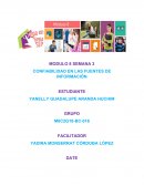 MODULO 8 SEMANA 3 CONFIABILIDAD EN LAS FUENTES DE INFORMACIÓN