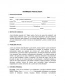 ANAMNESIS PSICOLÓGICA