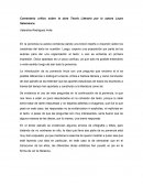 Comentario Teoría Literaria