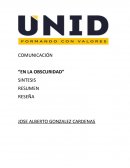 COMUNICACIÓN “EN LA OSCURIDAD”