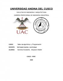 Taller de algorítmica y Programación. Página 1