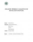 Aislante térmico y acustico de botellas plásticas