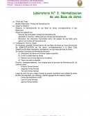 Laboratorio N° 3. Normalizacion de una Base de datos