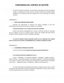 Paradigmas del sistema de Control de Gestión